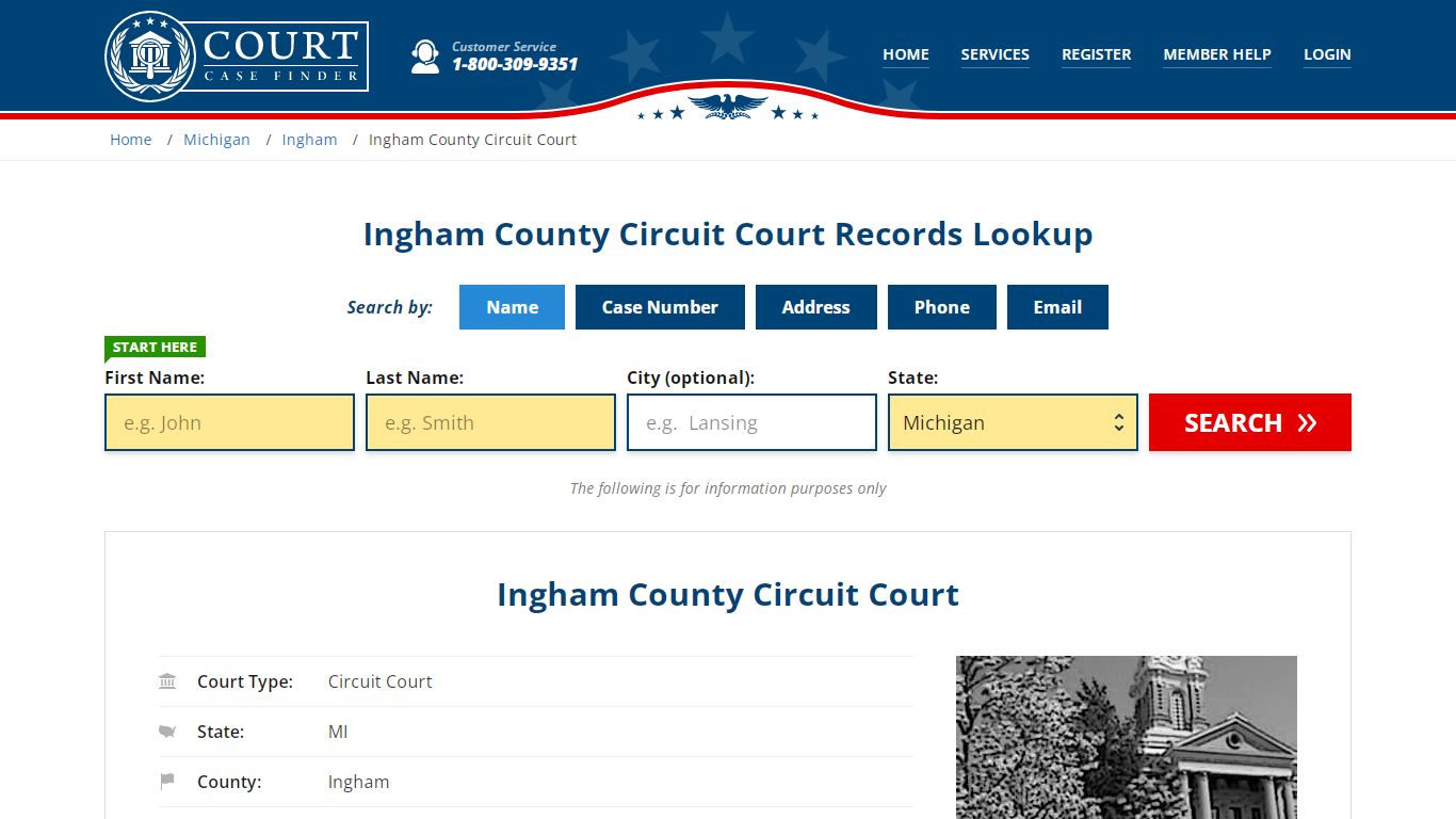 Ingham County Circuit Court Records Lookup - CourtCaseFinder.com